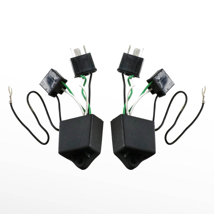 Plug & Play x2 H4 Type Polarity Correction Module Connector with Wiring for 7x6 H6054 HID or LED Headlight