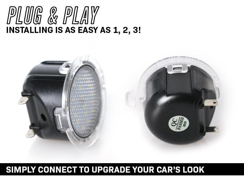2007 - 2019 Toyota Tundra / 20082018 Sequoia 10x Brighter Side Mirror White LED Puddle Light Courtesy Lamp