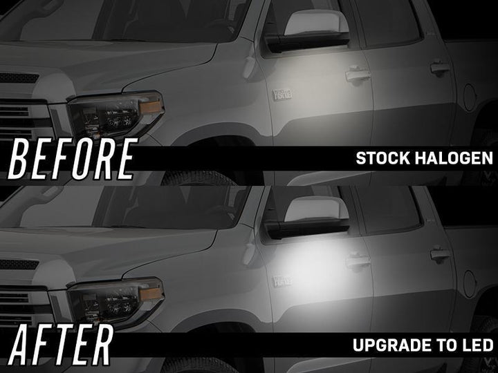 2007 - 2019 Toyota Tundra / 20082018 Sequoia 10x Brighter Side Mirror White LED Puddle Light Courtesy Lamp