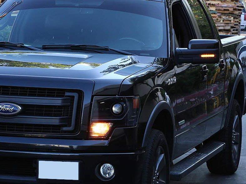 2009 - 2014 Ford F150 Reflector Smoke Lens LED Mirror Signal Lights