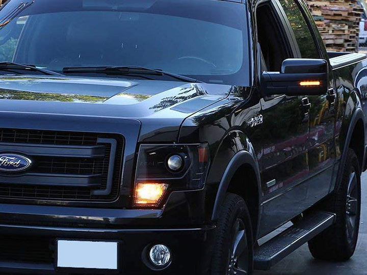 2009 - 2014 Ford F150 Reflector Smoke Lens LED Mirror Signal Lights