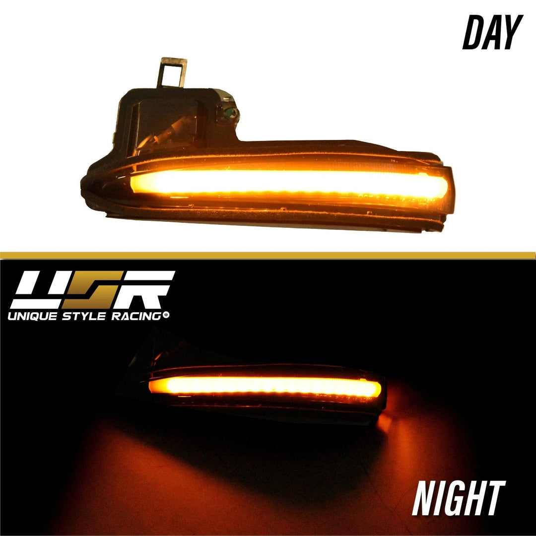 2016 - 2022 Toyota Tacoma USR Smoke Lens Switchback Amber/White LED Mirror Turn Signal Lights