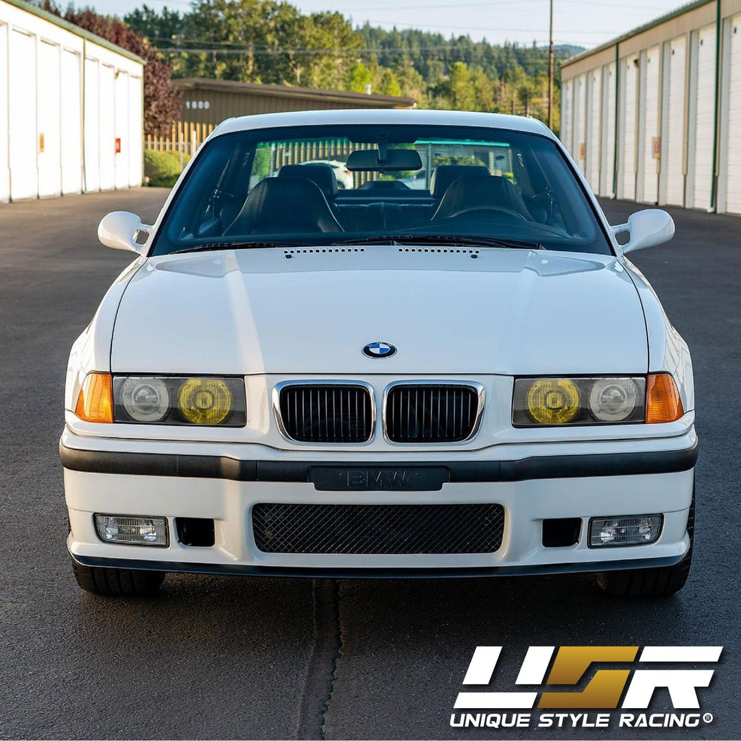 1992 - 1999 BMW E36 3 Series Yellow High Clear Low Glass Lens Hella Euro Ellipsoid Projector Headlight