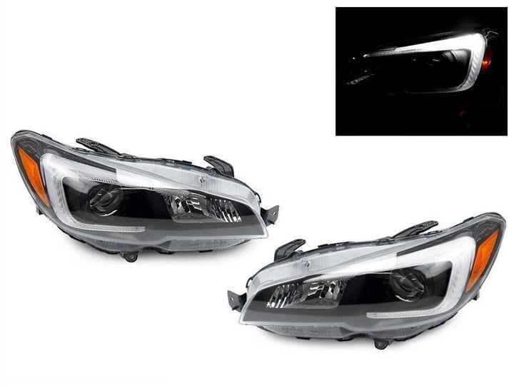 2015 - 2020 Subaru WRX / WRX STi Style Black Housing Projector Headlight For Stock Halogen Models