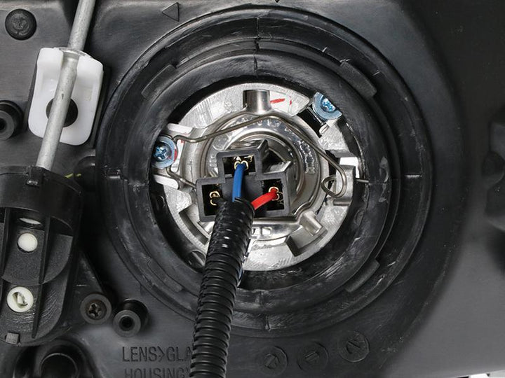 1992 - 1995 Toyota 4Runner Euro Style Crystal Chrome Headlights + Clear Corner Lights W/ H4 to 9004 Plug and Play Wiring Adapters