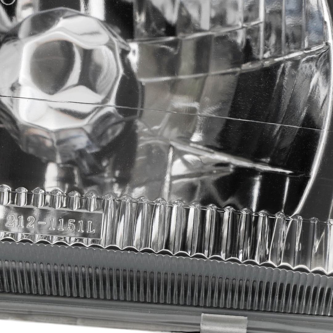 1992-1995 Toyota 4Runner Euro Style Chrome Housing Crystal Style Glass Lens Headlights with Clear Lens Corner Lights