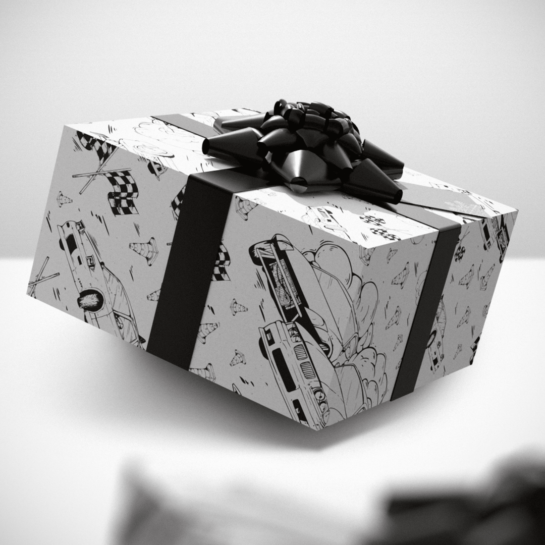 Comic Style Drift Series Black & White Hand Drawn Gift Wrapping Paper