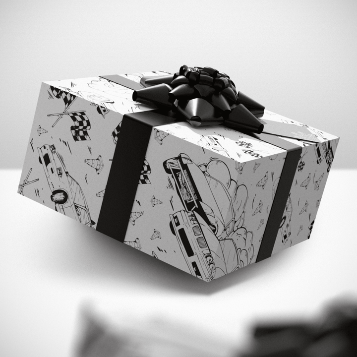 Comic Style Drift Series Black & White Hand Drawn Gift Wrapping Paper