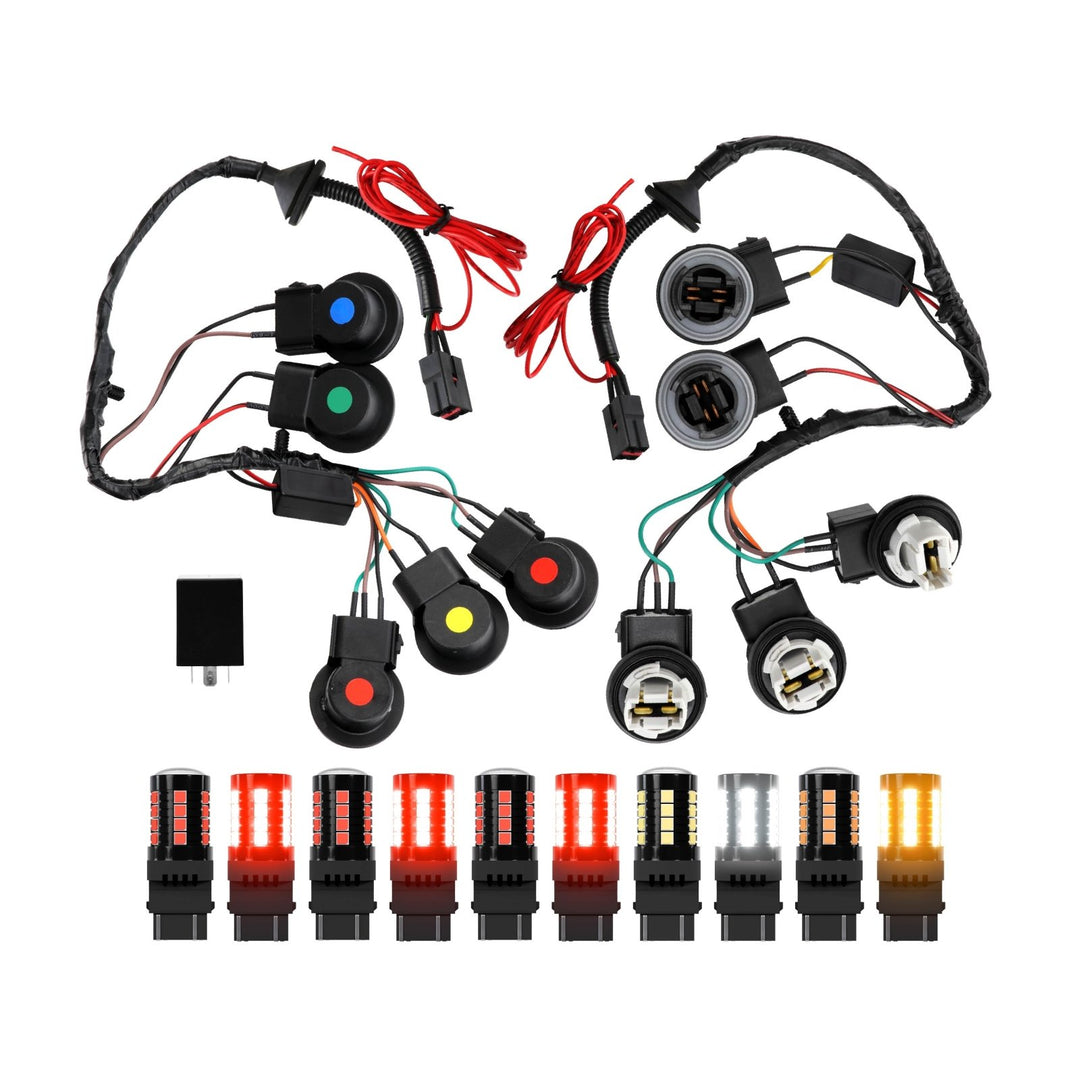 1999 2000 2001 2002 2003 2004 Ford Mustang New Edge Cobra Style Tail Light Plus Wire Harness with Relay Kit

#optional-items_tail-light-plus-led-bulbs-and-cobra-wire-harness-with-relay