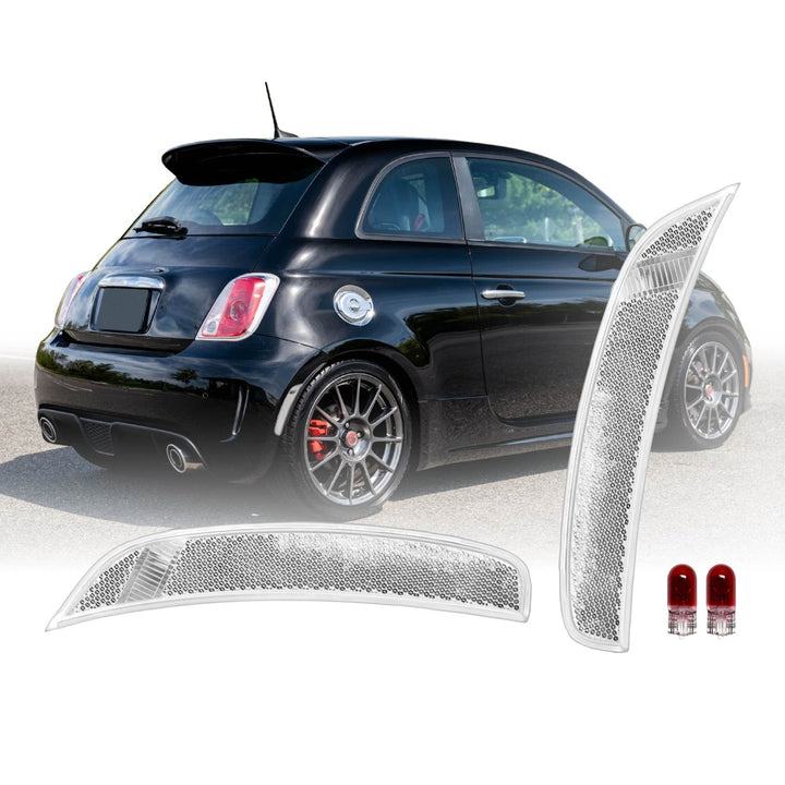 2011-2017 Fiat 500 Clear or Smoke Lens Rear Bumper Reflector Light