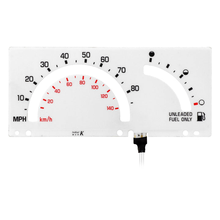 1982-1993 Chevrolet Chevy S10 85 MPH White Face Blue/Green Glow Gauge Face for Instrument Cluster
