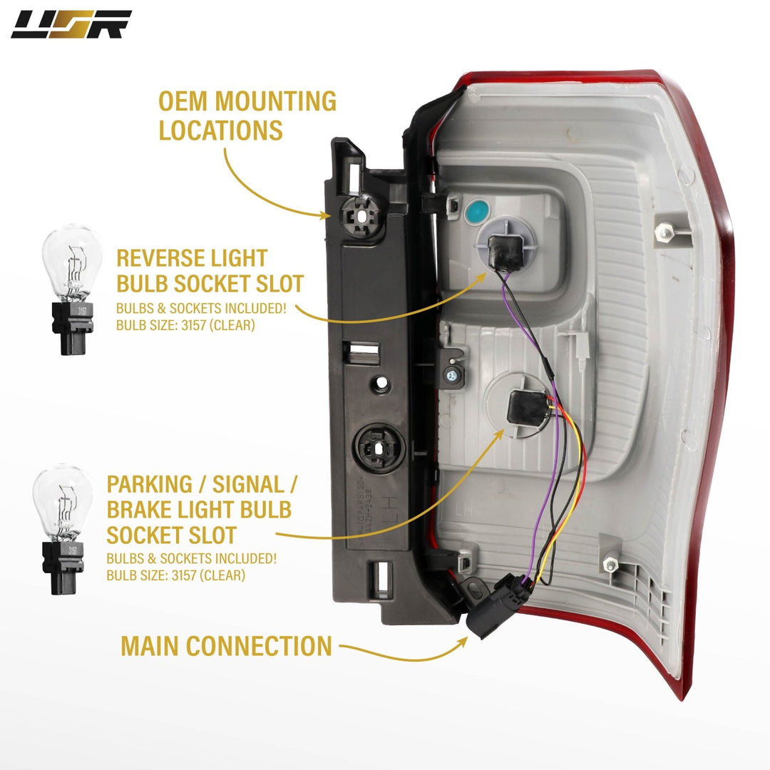 YEQSHNG Feu arrière de type halogène compatible avec Ford Expedition XL XLT 2018 2019 2020 2021 côté conducteur gauche sans LED de rechange pour YEQSHNG Feu arrière de type halogène compatible avec Ford Expedition XL XLT 2018 2019 2020 2021 côté conducteur gauche sans LED de rechange pour