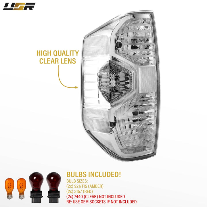 2014-2021 Toyota Tundra All Clear Lens Tail Lights