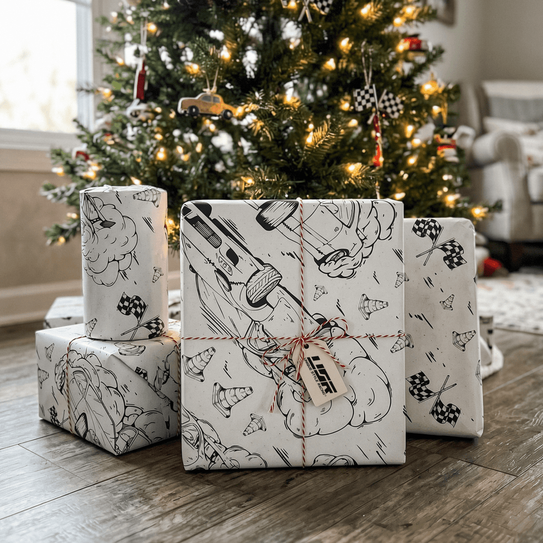 Comic Style Drift Series Black & White Hand Drawn Gift Wrapping Paper