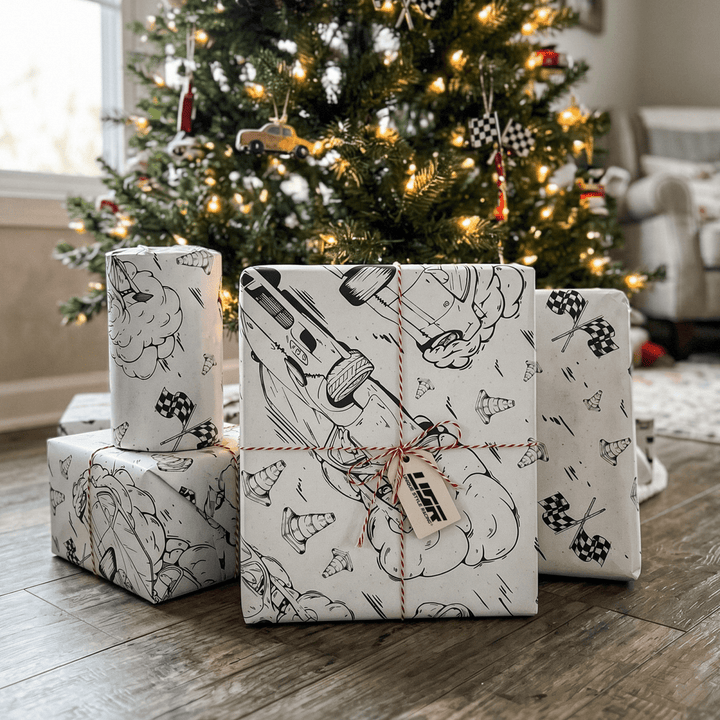Comic Style Drift Series Black & White Hand Drawn Gift Wrapping Paper