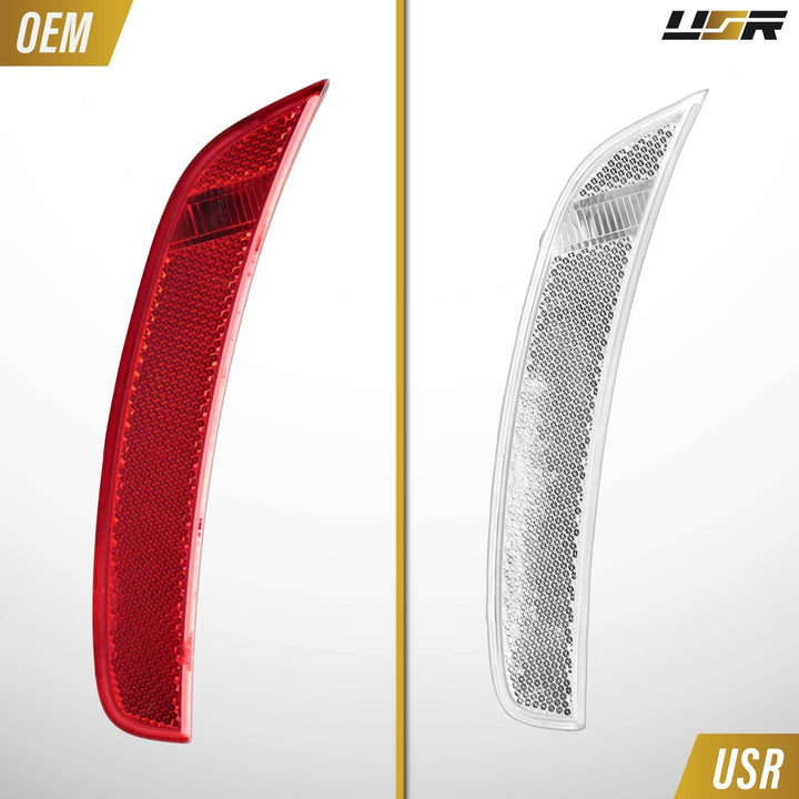 2011-2017 Fiat 500 Clear or Smoke Lens Rear Bumper Reflector Light