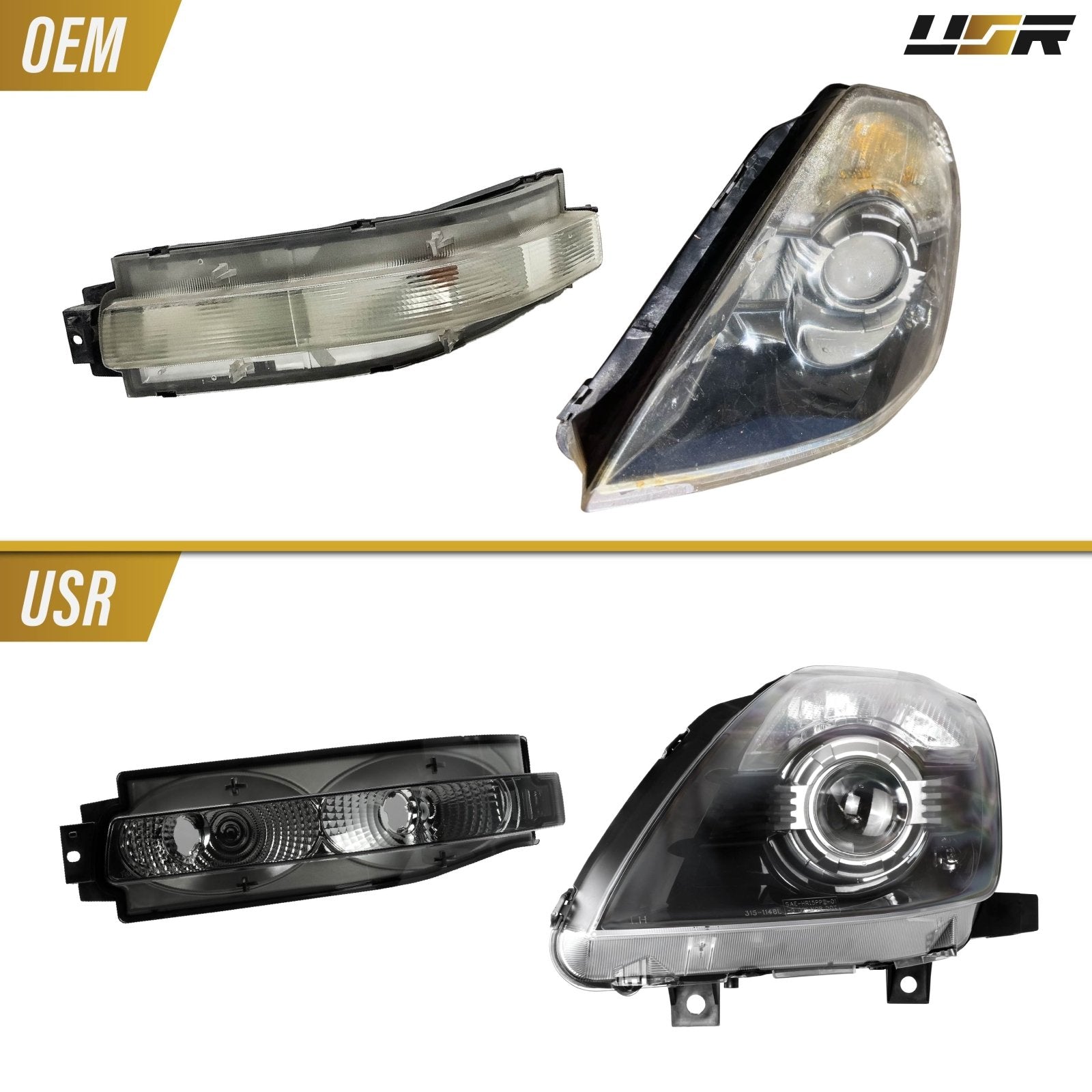 2003-2005 Nissan 350Z Z33 Facelift Style JDM Black D2S BiXenon LED