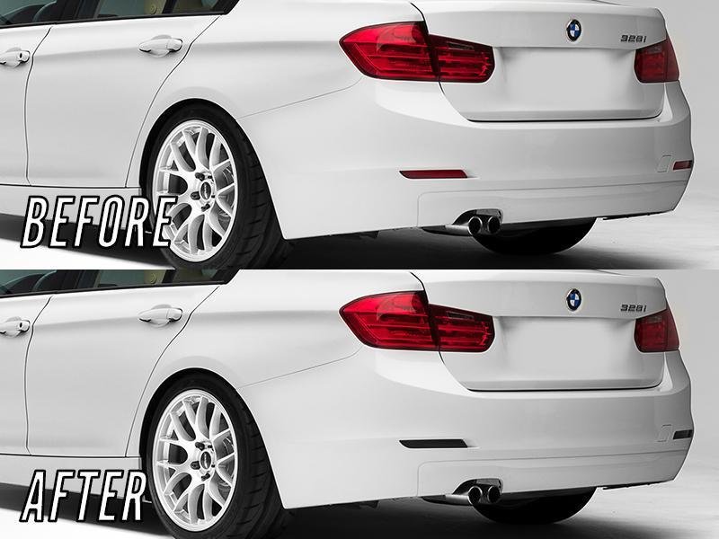 2012 - 2015 BMW 3 Series F30 / 2014 - 2017 F32 4 Series Clear or Smoke Rear Bumper Reflector Light