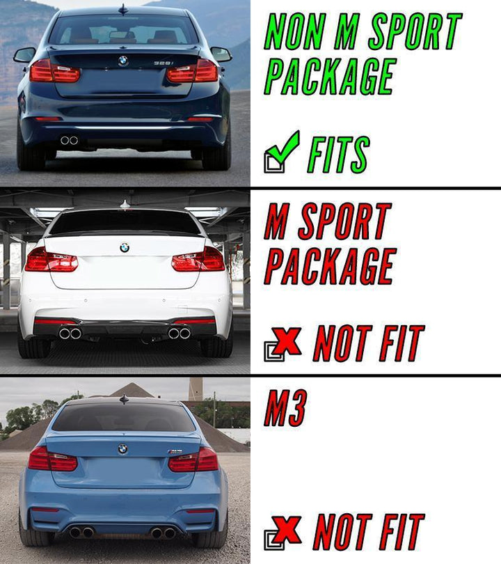 2012 - 2015 BMW 3 Series F30 / 2014 - 2017 F32 4 Series Clear or Smoke Rear Bumper Reflector Light
