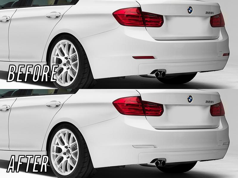 2012 - 2015 BMW 3 Series F30 / 2014 - 2017 F32 4 Series Clear or Smoke Rear Bumper Reflector Light