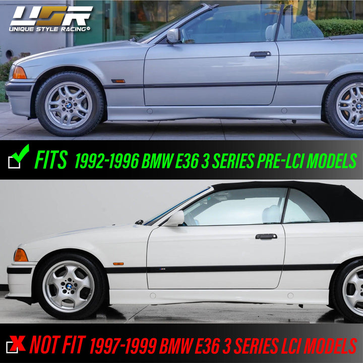 1992-1996 BMW 3 Series E36 / E34 5 Series / E32 7 Series Clear or Smoke Lens Fender Side Marker Light #lens-color_clear-lens-black-trim