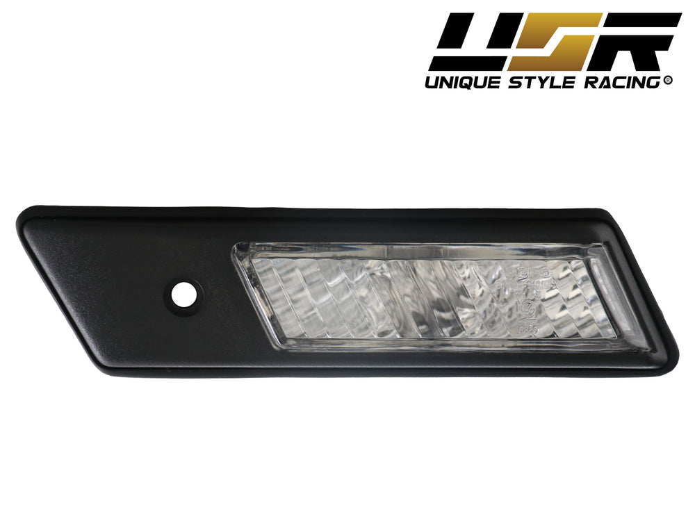 1992-1996 BMW 3 Series E36 / E34 5 Series / E32 7 Series Clear or Smoke Lens Fender Side Marker Light #lens-color_clear-lens-black-trim