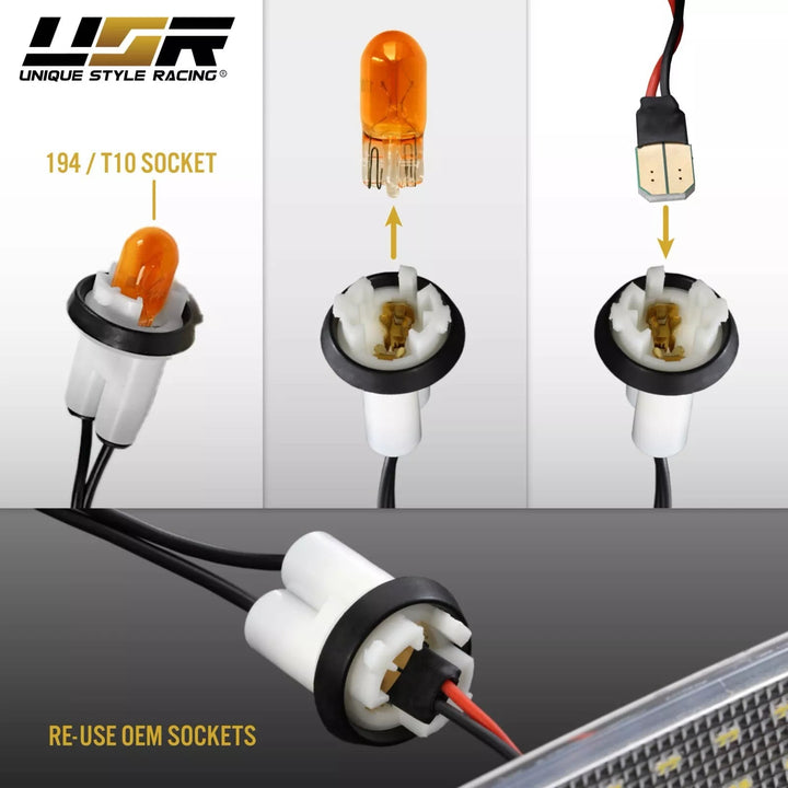 1992-2003 BMW 3 Series E46 2D/4D/5D LED Fender Side Marker Light

#color_clear-lens-amber-led