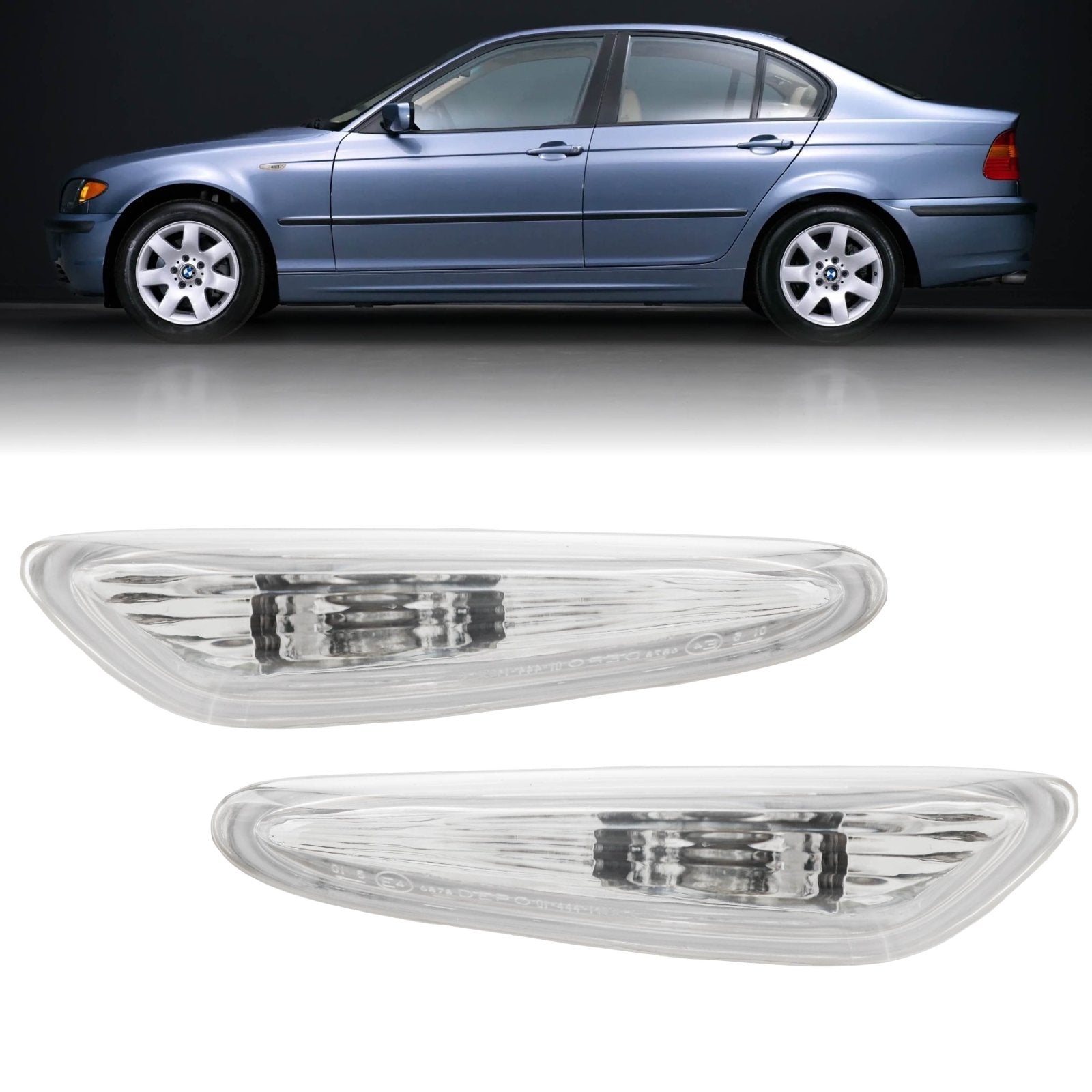 2002-2005 BMW 3 Series E46 4D / 5D Clear or Smoke Lens Side Marker