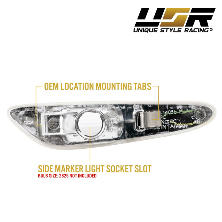 2002-2005 BMW 3 Series E46 4D/5D Clear or Smoke Fender Side Marker Light

#lens-color_clear-lens