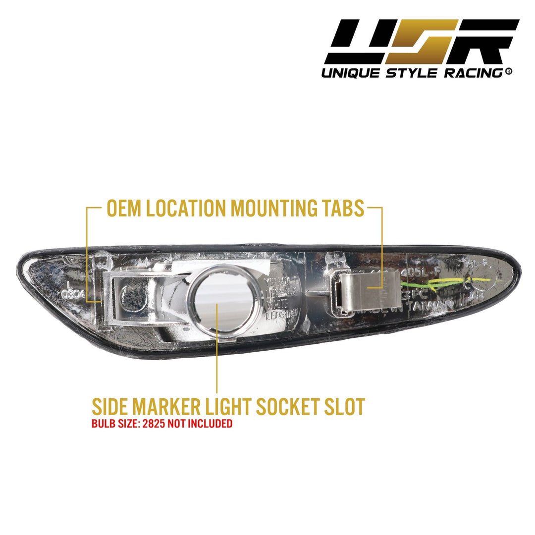 2002-2005 BMW 3 Series E46 4D/5D Clear or Smoke Fender Side Marker Light

#lens-color_dark-smoke-lens