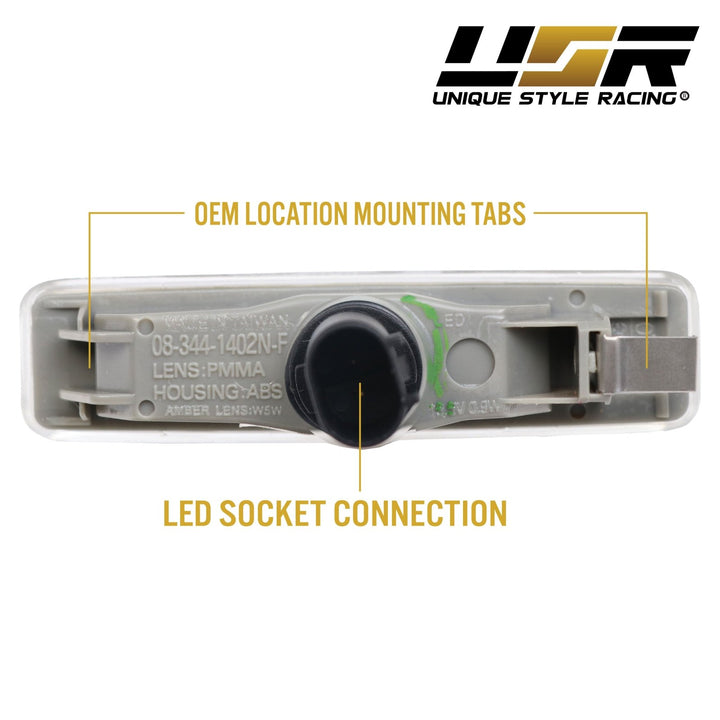 1997-2003 BMW E39 5 Series Clear or Smoke Lens Amber LED Side Marker Light

#color_clear-lens-amber-led