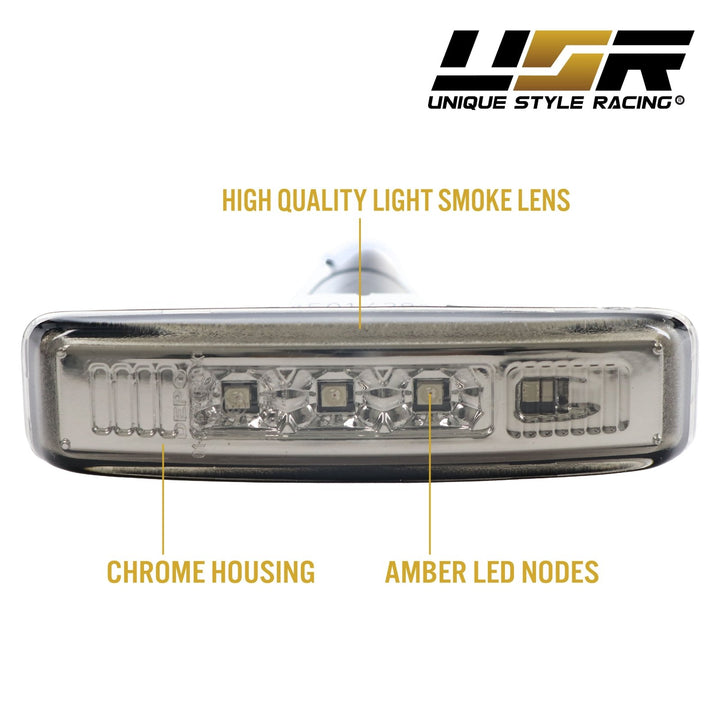 1997-2003 BMW E39 5 Series Clear or Smoke Lens Amber LED Side Marker Light

#color_smoke-lens-amber-led