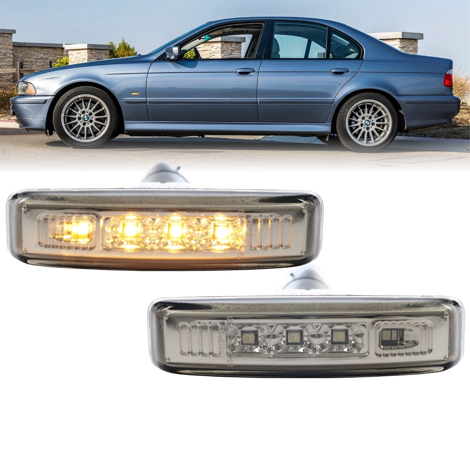 QKLsudua 1 coppia Anteriore Fender Marker Luci Dinamiche LED QKLsudua 1 coppia Anteriore Fender Marker Luci Dinamiche LED