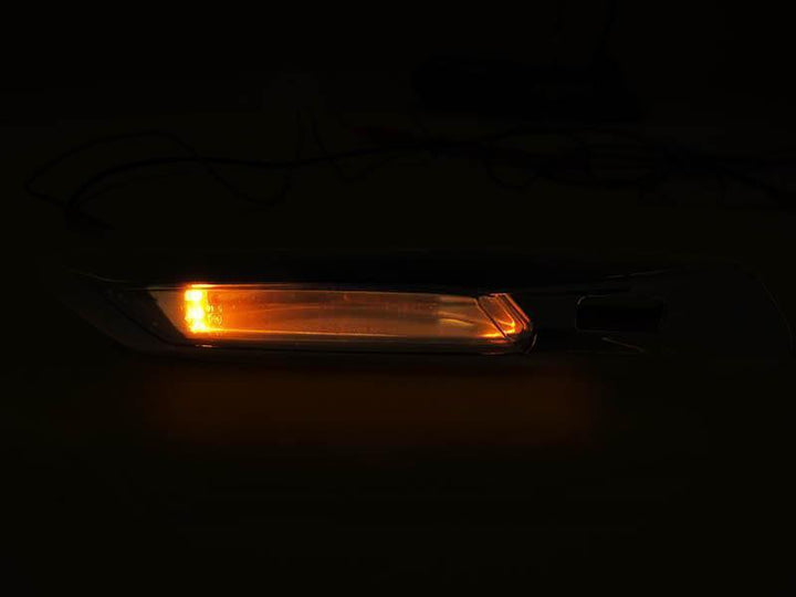 2011 - 2016 BMW 5 Series F10 / F11 with Park Assist Glossy Black/Smoke LED Fender Side Marker Light