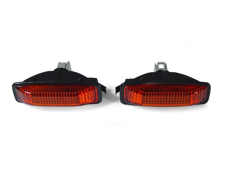 1994-1997 Honda Accord Dome Type JDM Style Black Housing Amber Lens Bumper Side Marker Lights