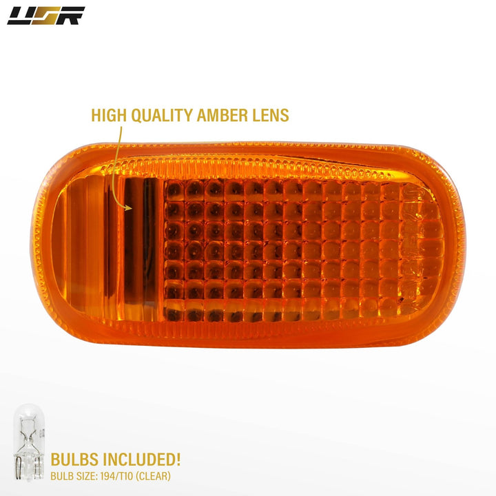 Universal JDM Amber or Clear Fender Side Marker Light For Acura / Honda Civic EM2 / Integra DC5 / Toyota / Nissan / Subaru