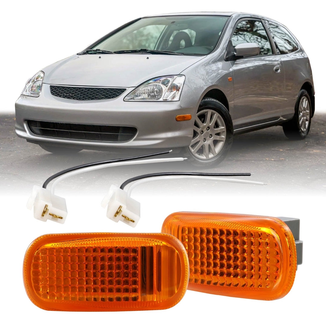 Universal JDM Amber or Clear Fender Side Marker Light For Acura / Honda Civic EM2 / Integra DC5 / Toyota / Nissan / Subaru