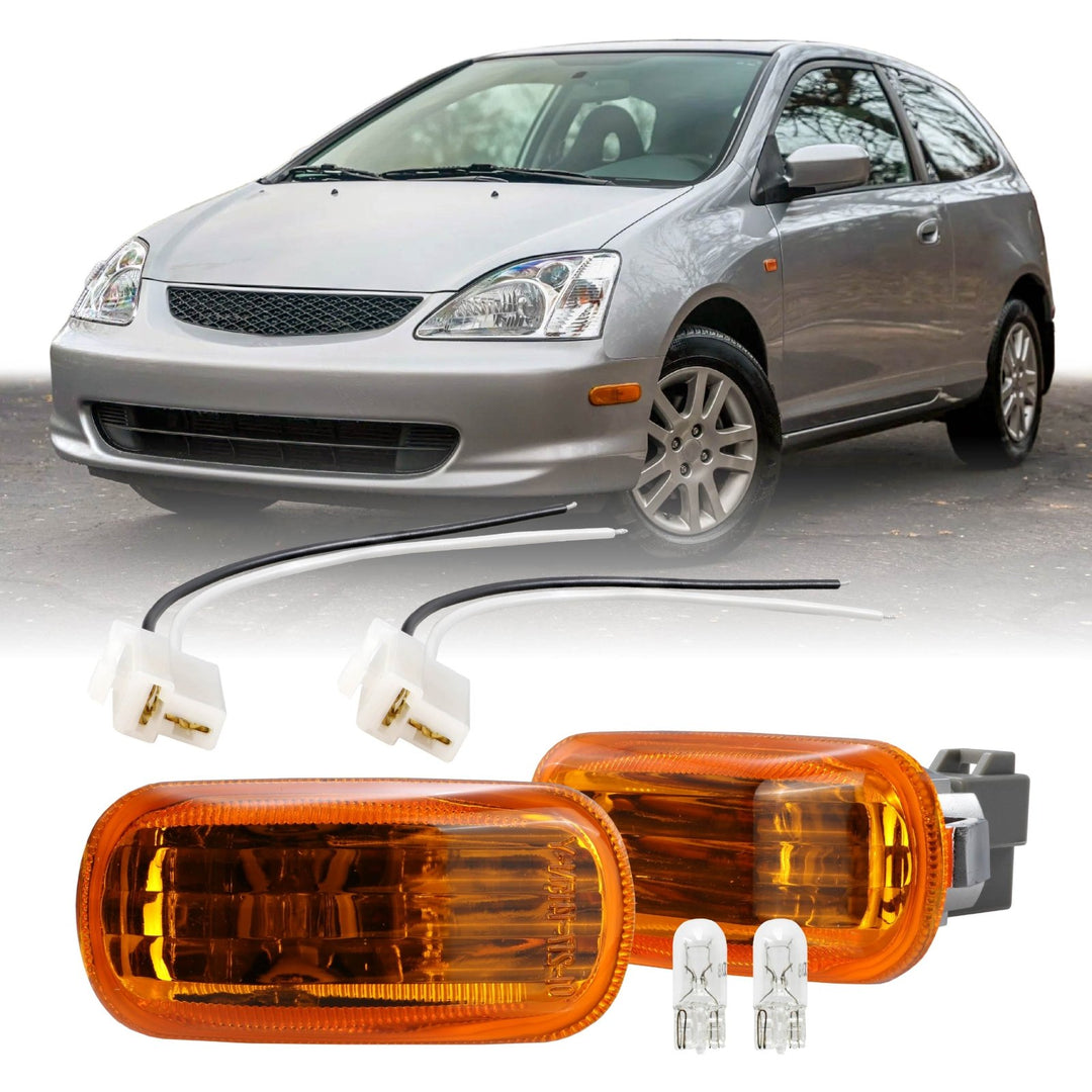 Universal JDM Amber or Clear Fender Side Marker Light For Acura / Honda Civic EM2 / Integra DC5 / Toyota / Nissan / Subaru