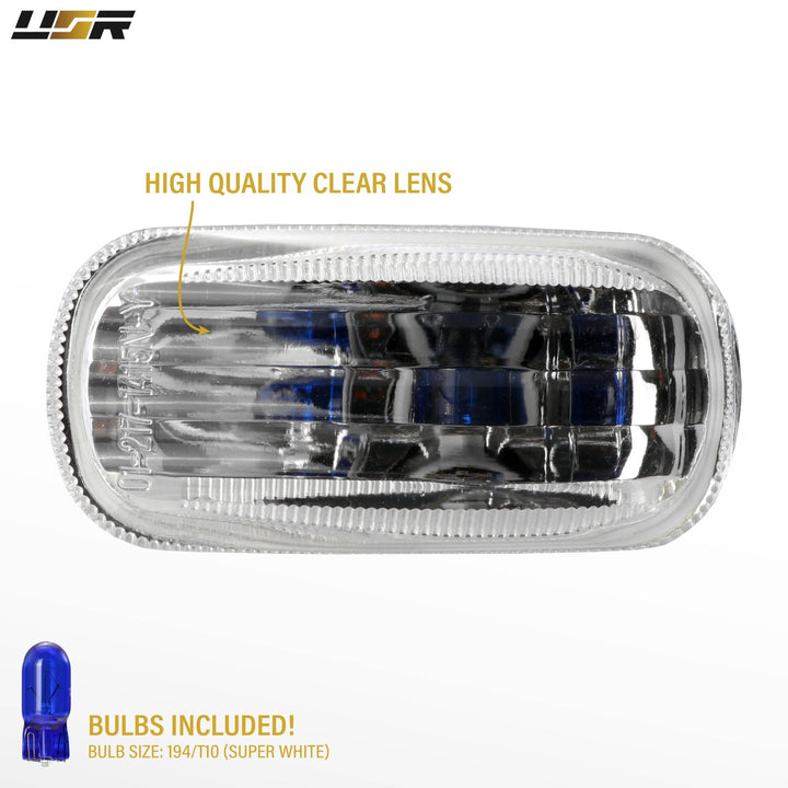 Universal JDM Amber or Clear Fender Side Marker Light For Acura / Honda Civic EM2 / Integra DC5 / Toyota / Nissan / Subaru