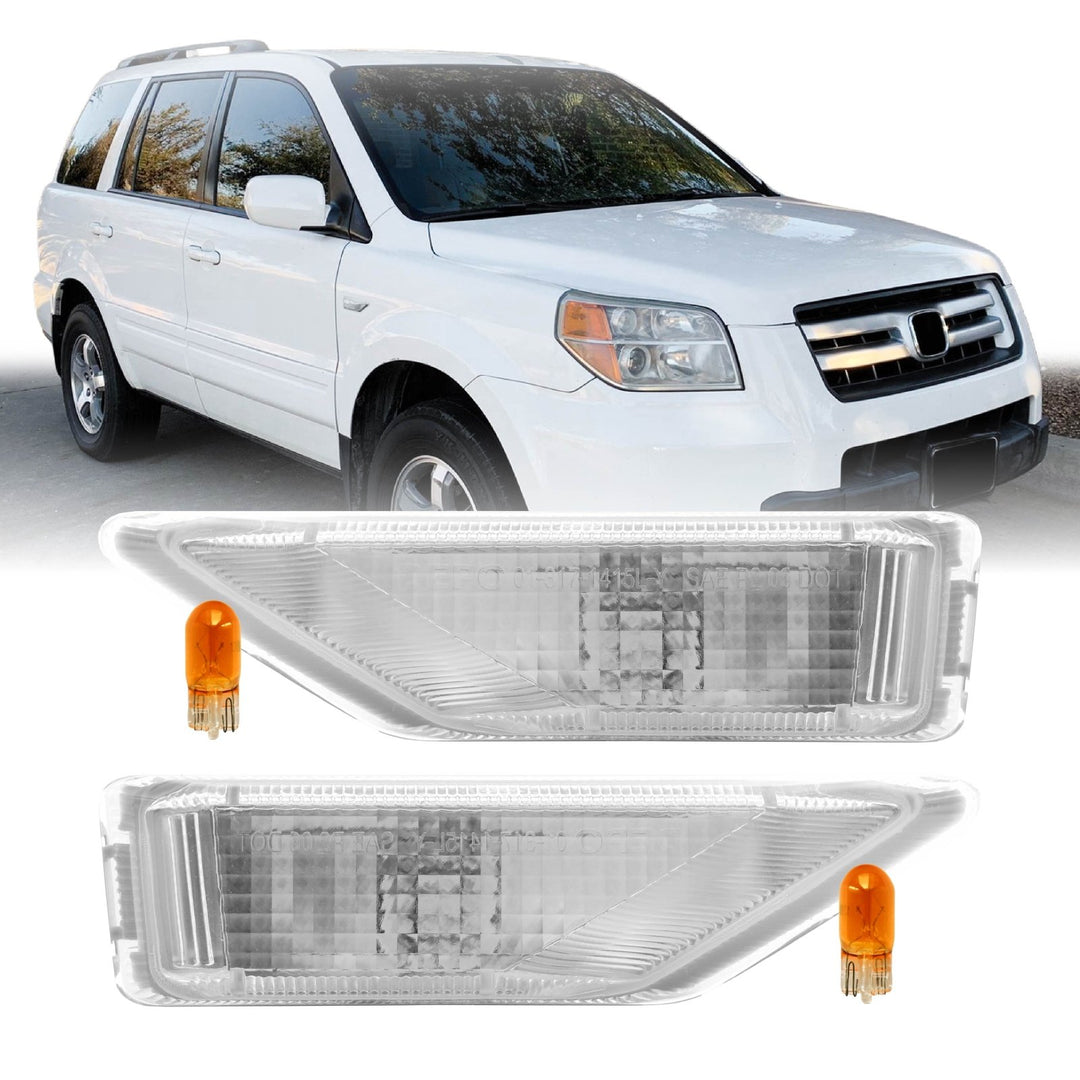 2006 2007 2008 Honda Pilot 2009 2010 2011 Honda Element SC Clear or Smoke Fender Side Marker Lights

#lens-color_frosted-clear-lens