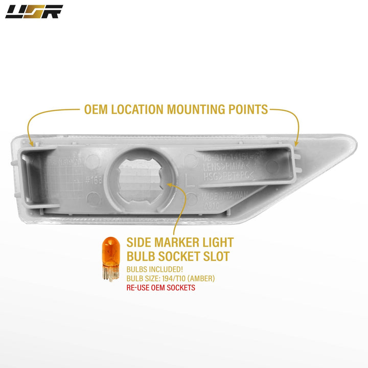 2006 2007 2008 Honda Pilot 2009 2010 2011 Honda Element SC Clear or Smoke Fender Side Marker Lights

#lens-color_frosted-clear-lens