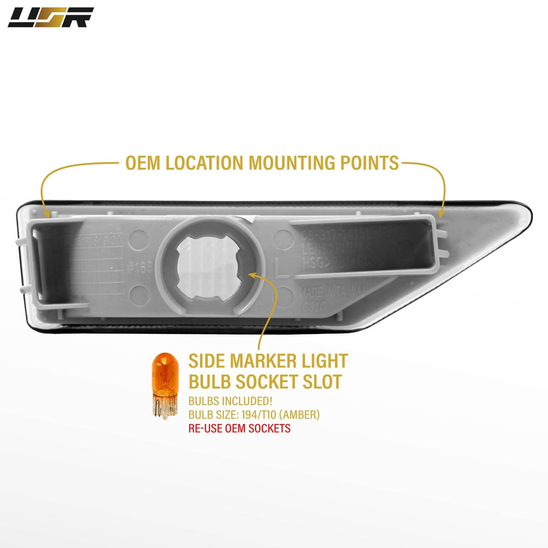 2006 2007 2008 Honda Pilot 2009 2010 2011 Honda Element SC Clear or Smoke Fender Side Marker Lights

#lens-color_frosted-smoke-lens