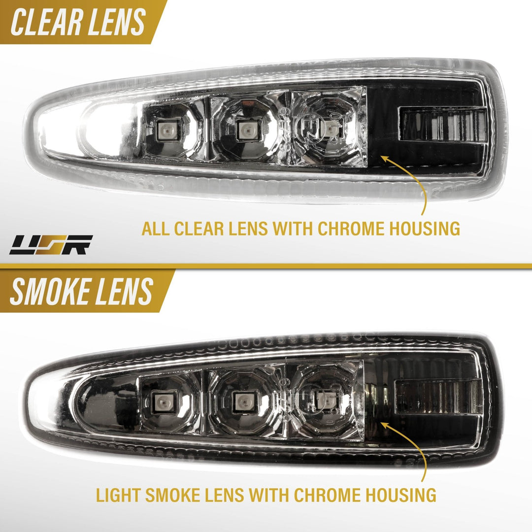 Epartsgogo Pair Chrome LED Sequential Side Marker Lights For Mitsubishi Lancer Evo X 2008-2017