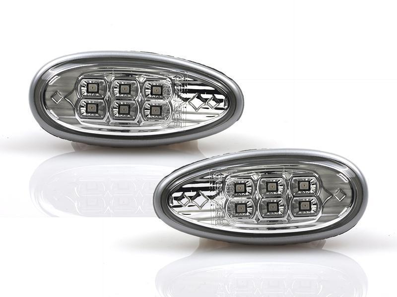 2003 - 2006 Mitsubishi Lancer EVO / 2002 - 2003 Mitsubishi Lancer NonEVO Clear or Smoke Amber LED Front Bumper Side Marker Lights