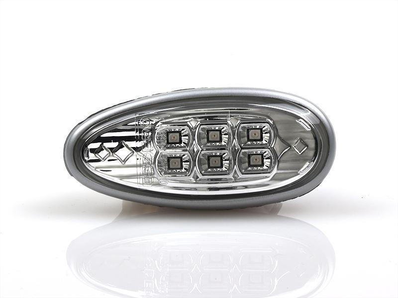 2003 - 2006 Mitsubishi Lancer EVO / 2002 - 2003 Mitsubishi Lancer NonEVO Clear or Smoke Amber LED Front Bumper Side Marker Lights
