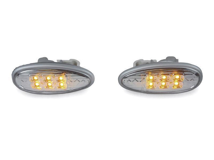 2003 - 2006 Mitsubishi Lancer EVO / 2002 - 2003 Mitsubishi Lancer NonEVO Clear or Smoke Amber LED Front Bumper Side Marker Lights