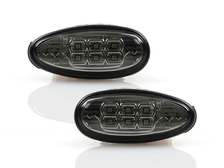 2003 - 2006 Mitsubishi Lancer EVO / 2002 - 2003 Mitsubishi Lancer NonEVO Clear or Smoke Amber LED Front Bumper Side Marker Lights