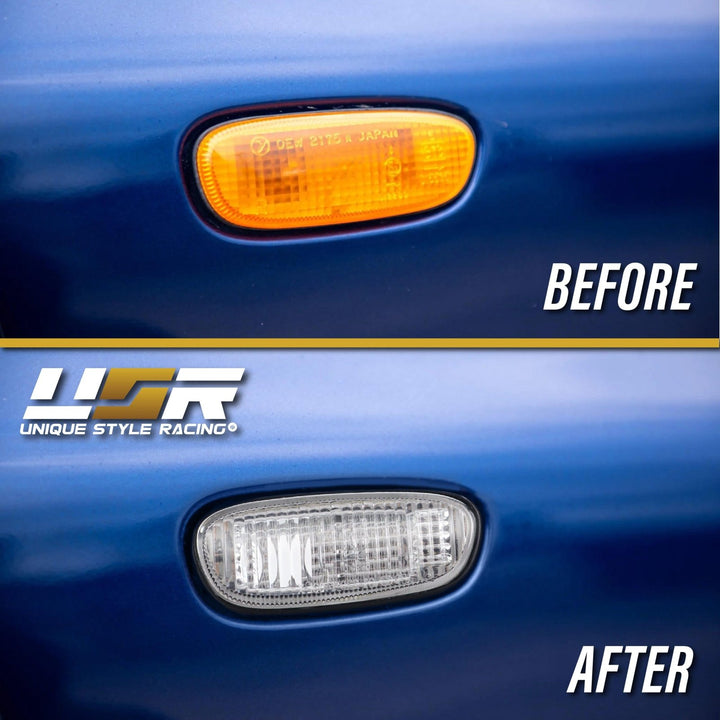 1995 - 2001 Subaru Classic Impreza Clear or Black Front Side Marker Lights