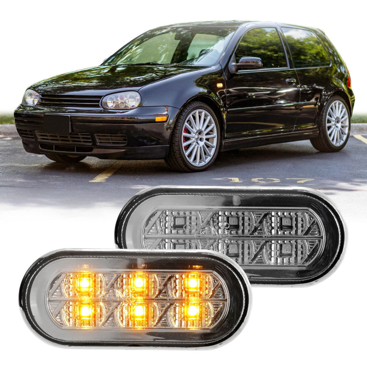 1999 - 2005 VW Golf / GTI / Jetta Mk.4 / 9805 Passat B5 Clear or Smoke Lens Amber LED Fender Side Marker Light