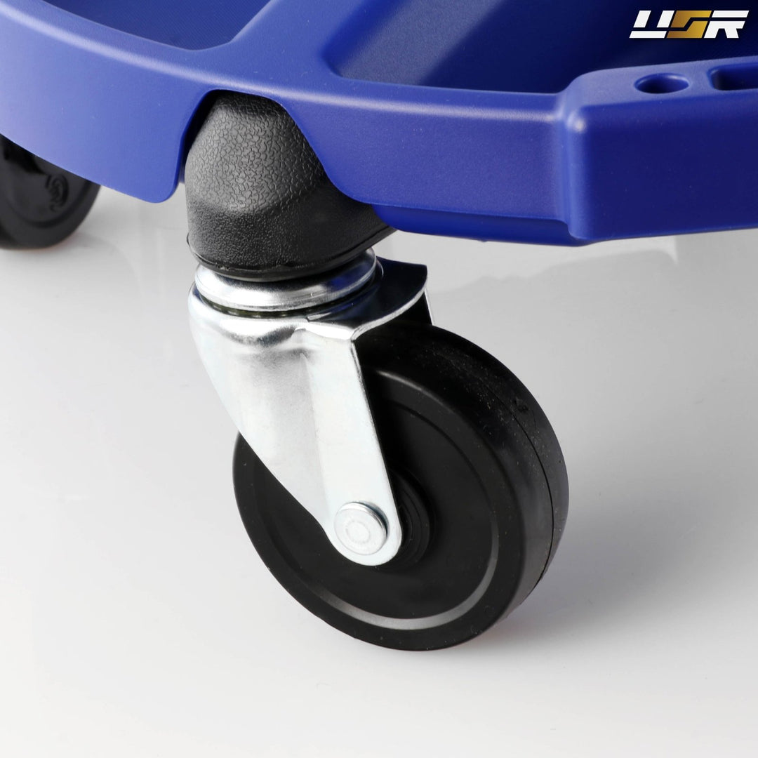 Adjustable Swivel Creeper Garage Seat with Storage Trays